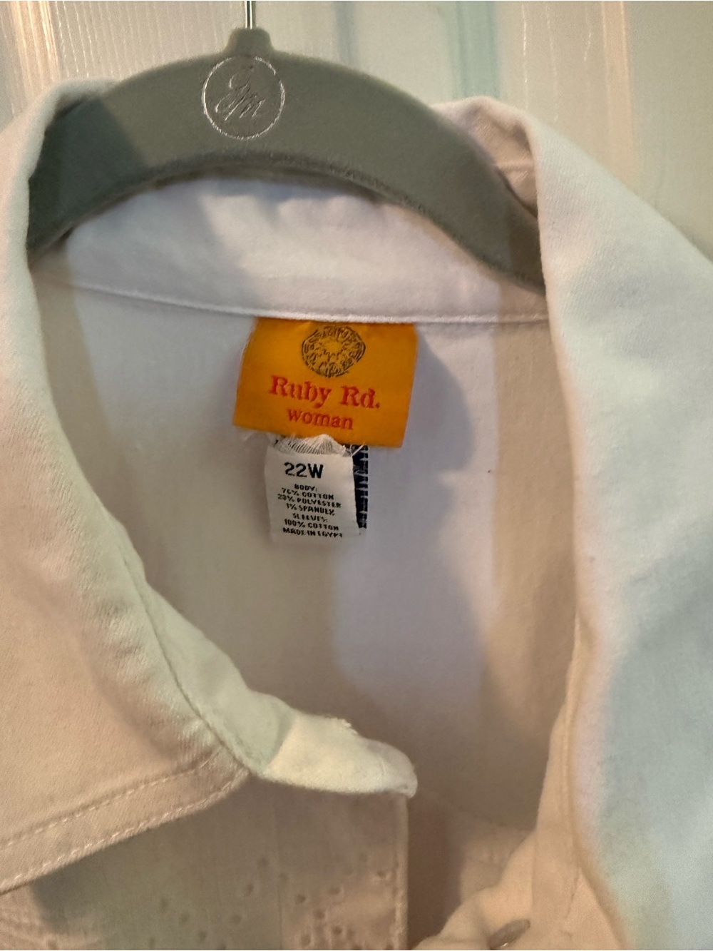 Ruby Rd. White Eyelet Button-Up Jacket - Picture 2 of 3